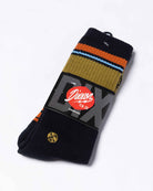 Classic Premium Crew Socks - Black, Rust & Dull Gold - Dixxon Flannel Co.