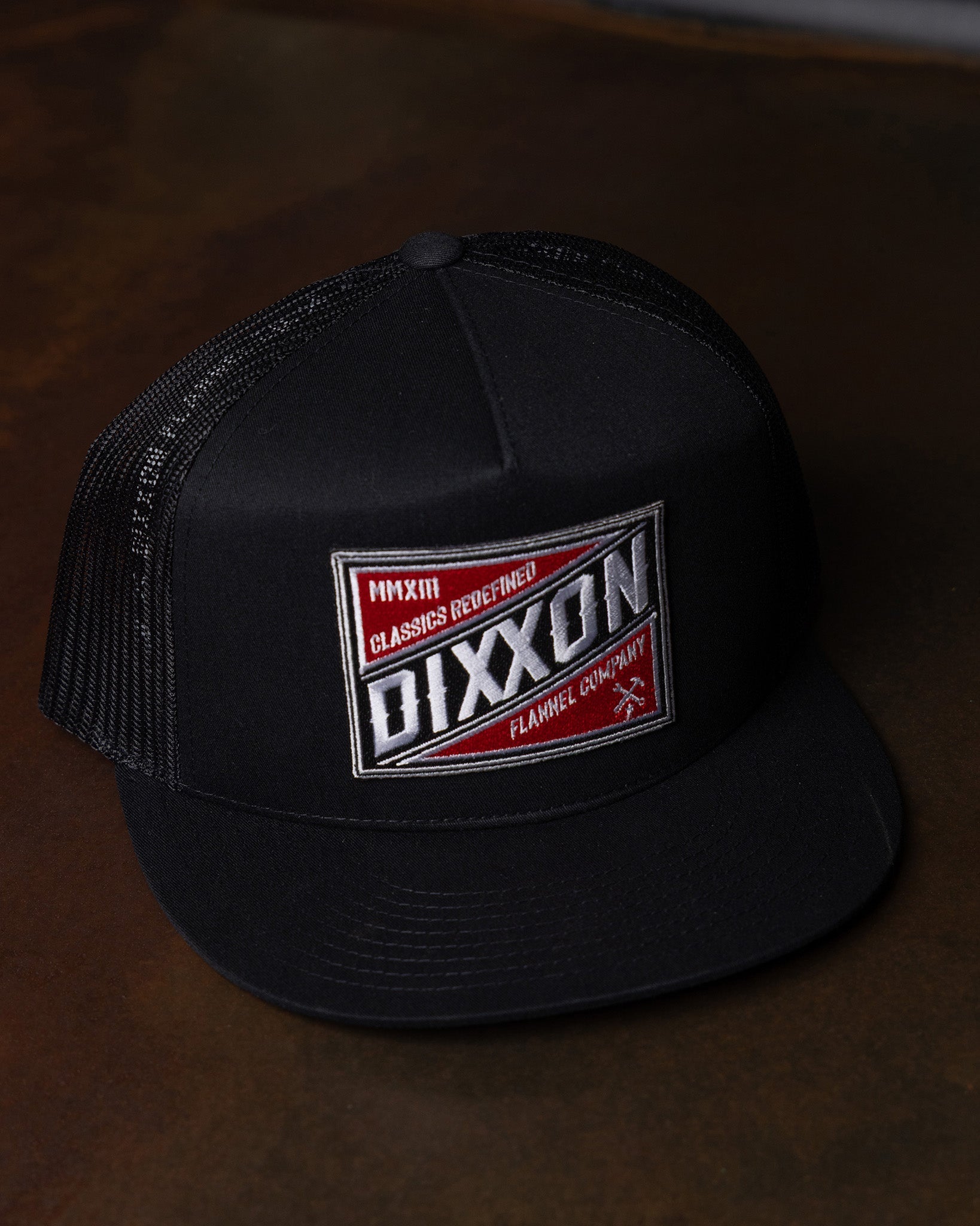 Classics Redefined Flat Bill Trucker Snapback - Red, White, & Black - view 3