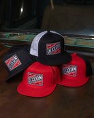 Classics Redefined Flat Bill Trucker Snapback - Red, White, & Black - Dixxon Flannel Co.
