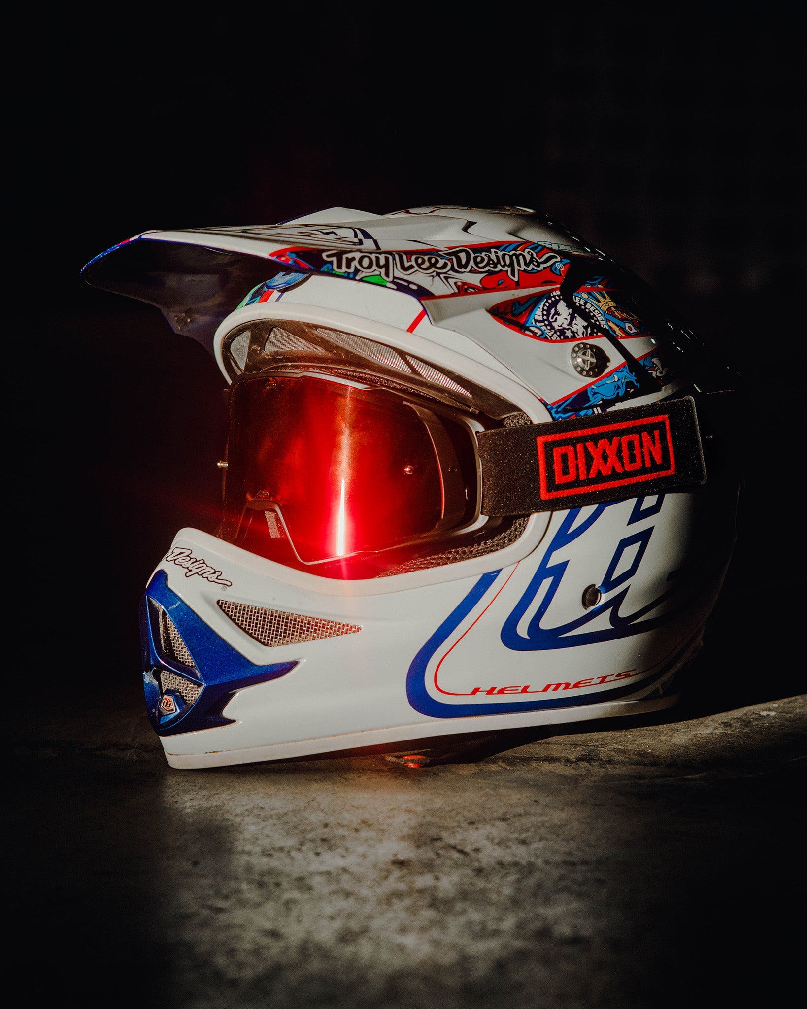 red lens goggles Dixxon Contender MX Goggles: Black & Red REVO Lens