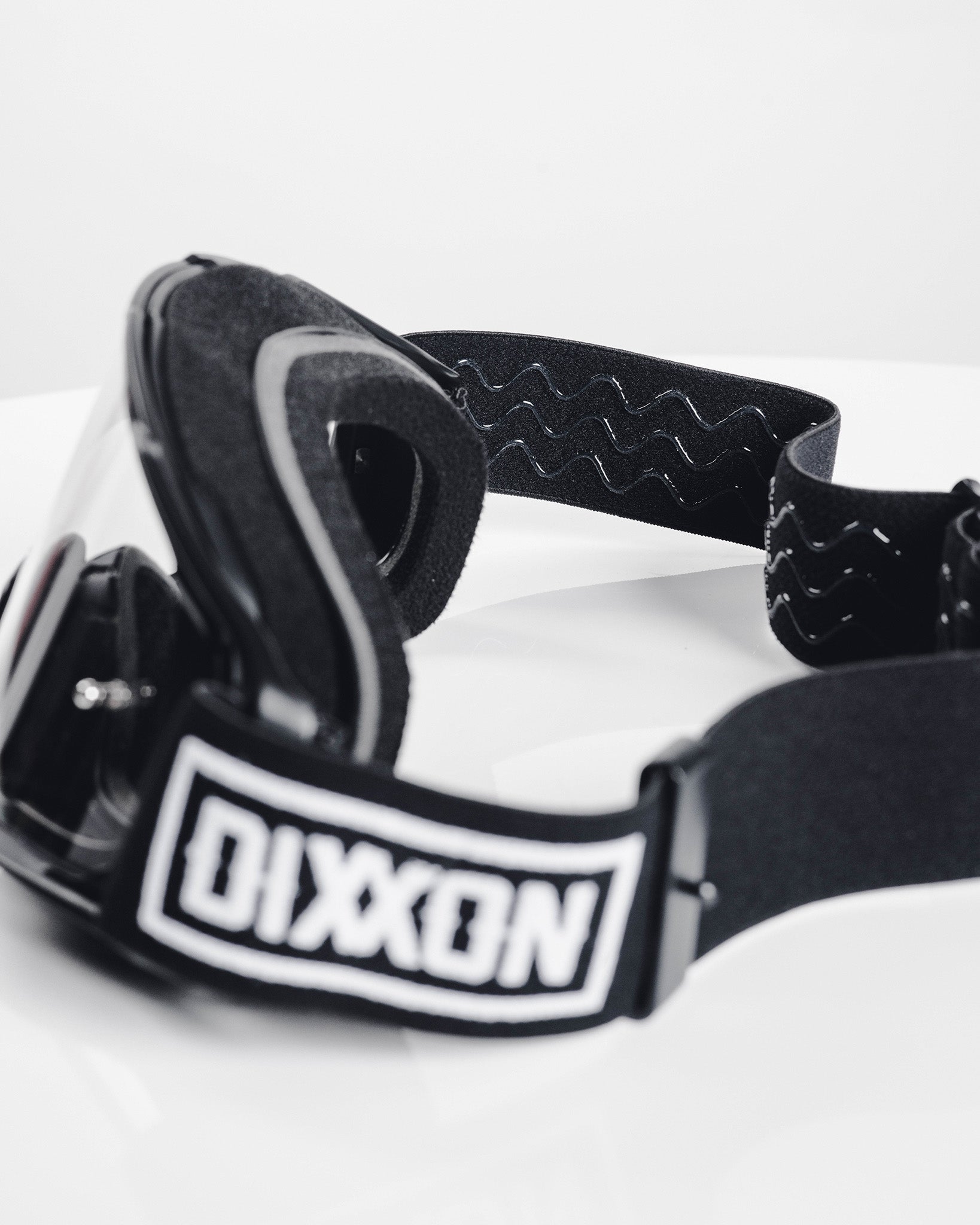 Dixxon Contender MX Goggles: Black & White Clear Lens