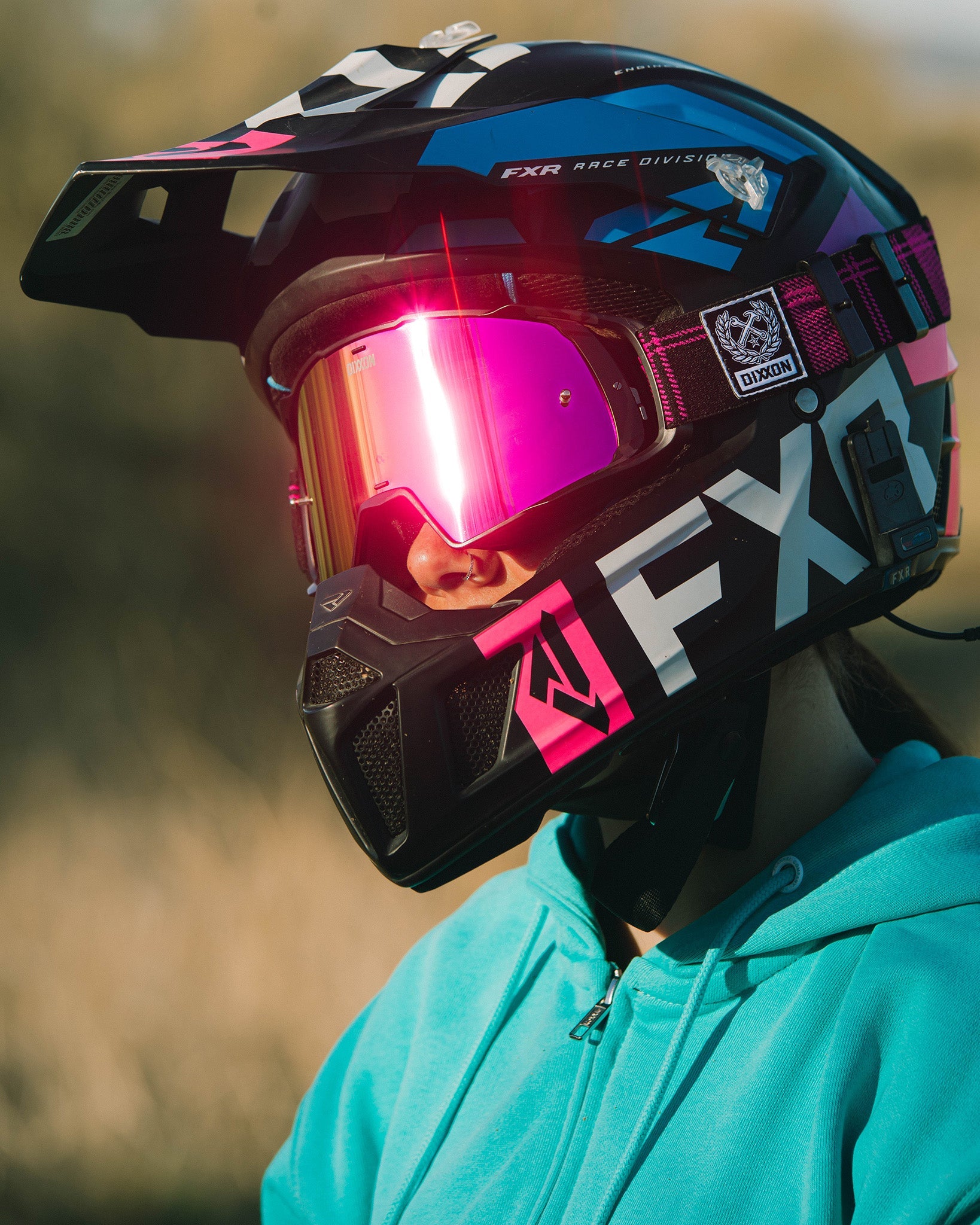 Contender PRO MX Goggles - Pink Plaid / REVO Pink Lens - Dixxon Flannel Co.