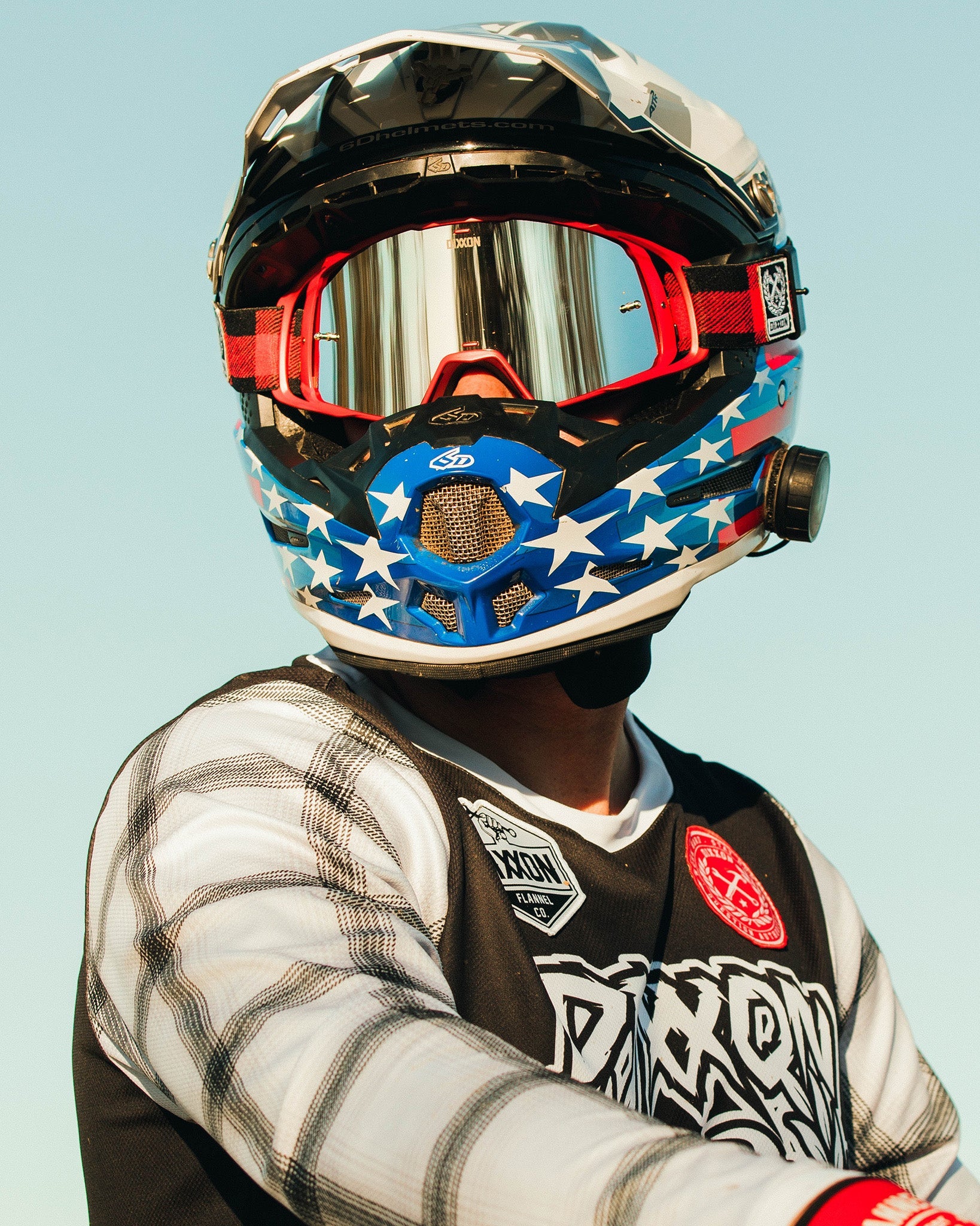 Contender PRO MX Goggles - Red Plaid / Silver Mirror Lens - Dixxon Flannel Co.