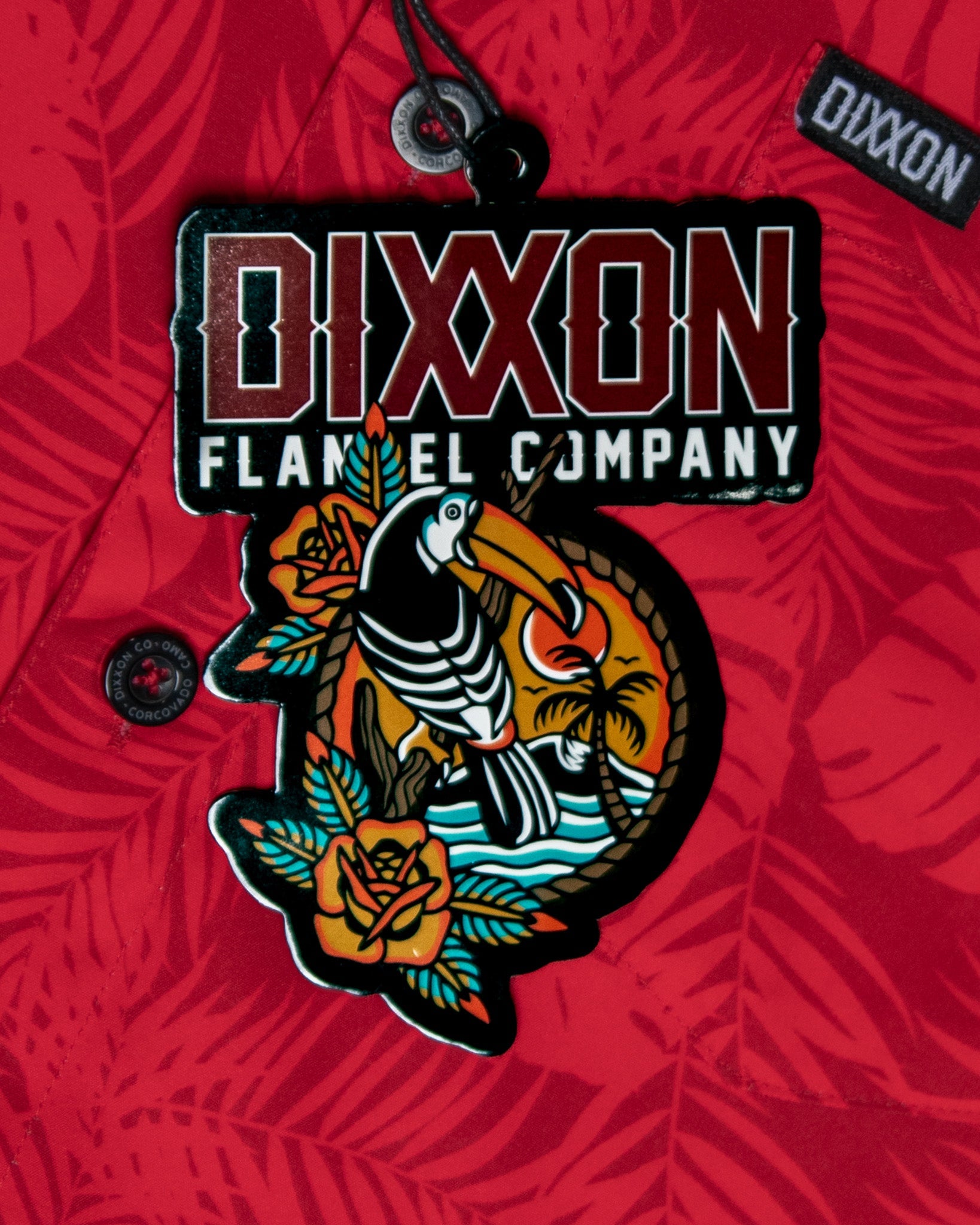 Corcovado Camo Party Shirt - Red - Dixxon Flannel Co.