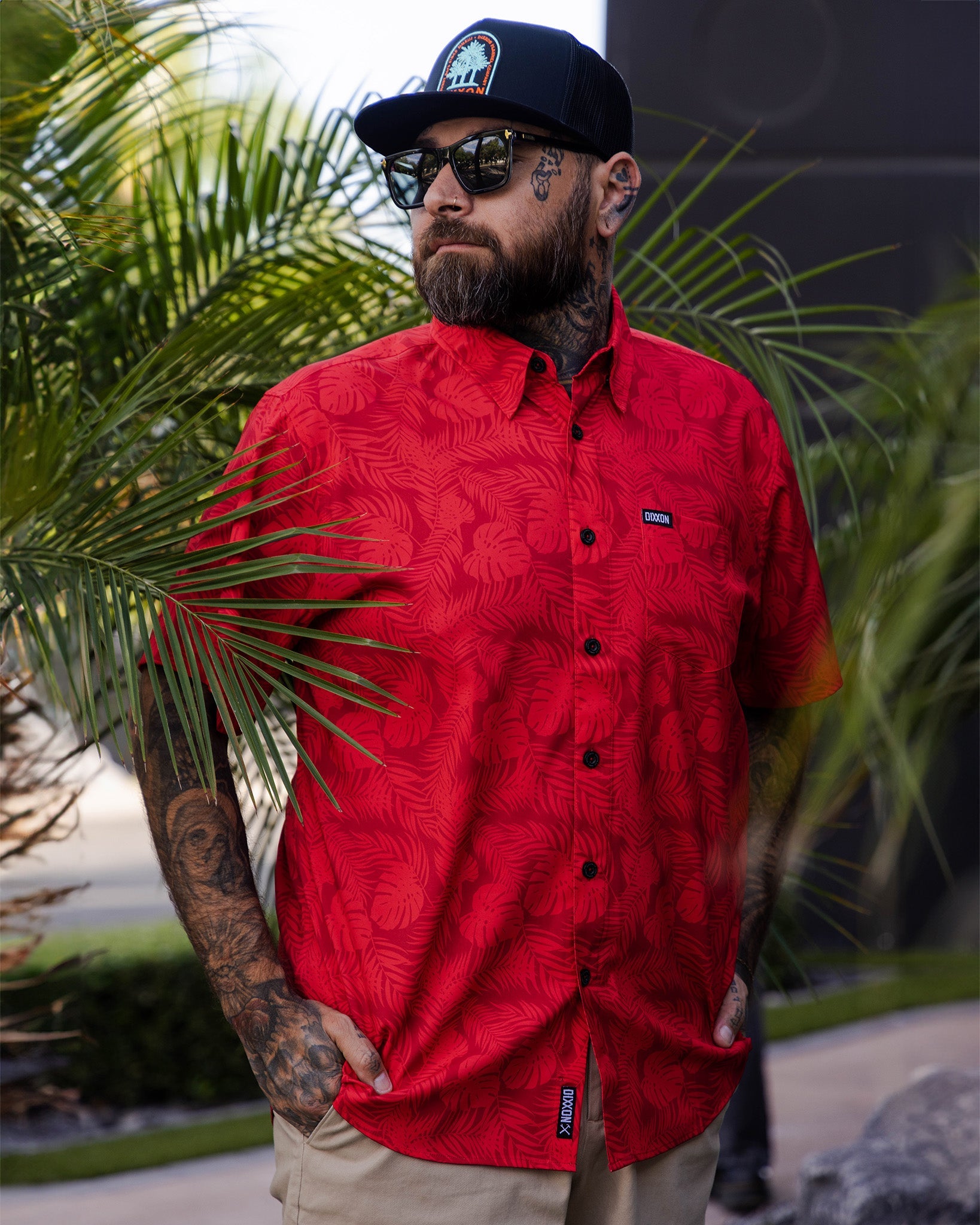 Corcovado Camo Party Shirt - Red - Dixxon Flannel Co.