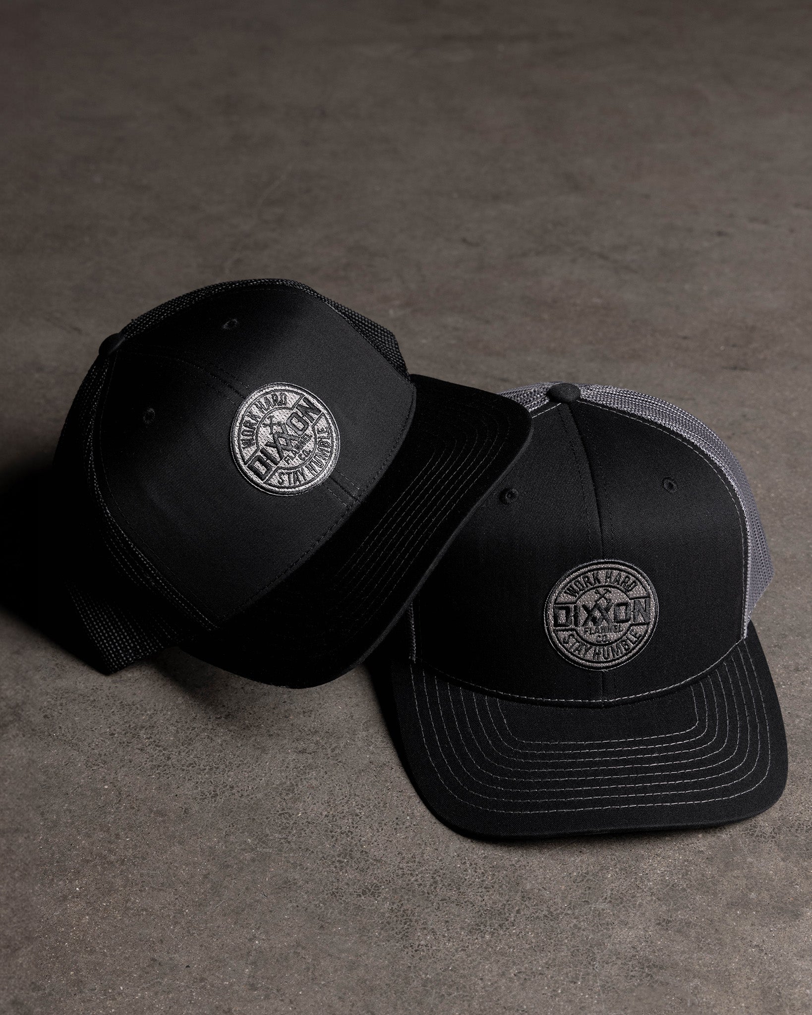 Corpo Curved Bill Trucker Snapback - Black & Gray - Dixxon Flannel Co.
