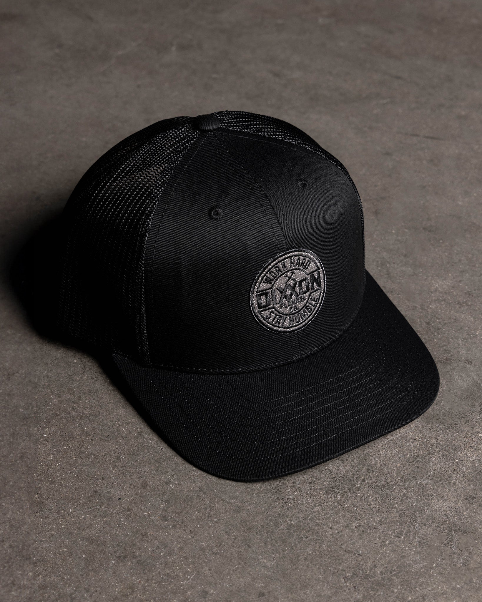 Corpo Curved Bill Trucker Snapback - Black & Gray - Dixxon Flannel Co.