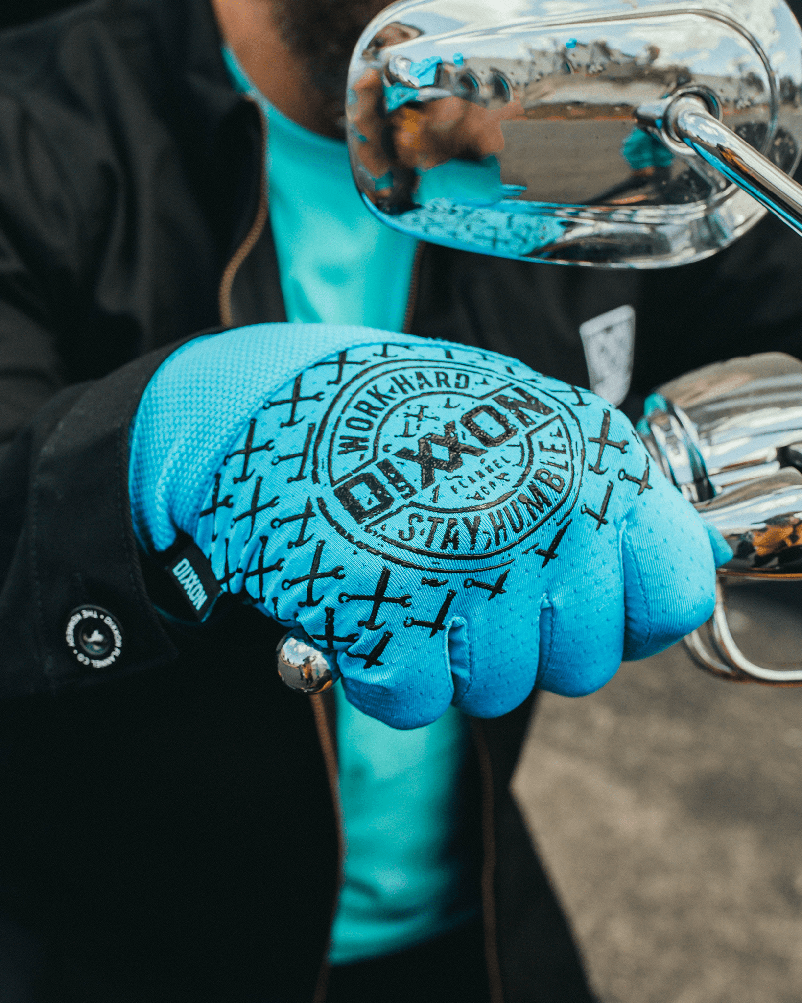 Corpo Moto Gloves - Aqua & Black - Dixxon Flannel Co.