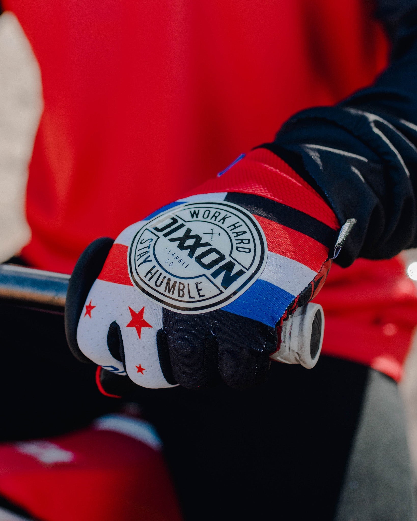 Corpo Moto Gloves - Red, White, & Blue - Dixxon Flannel Co.