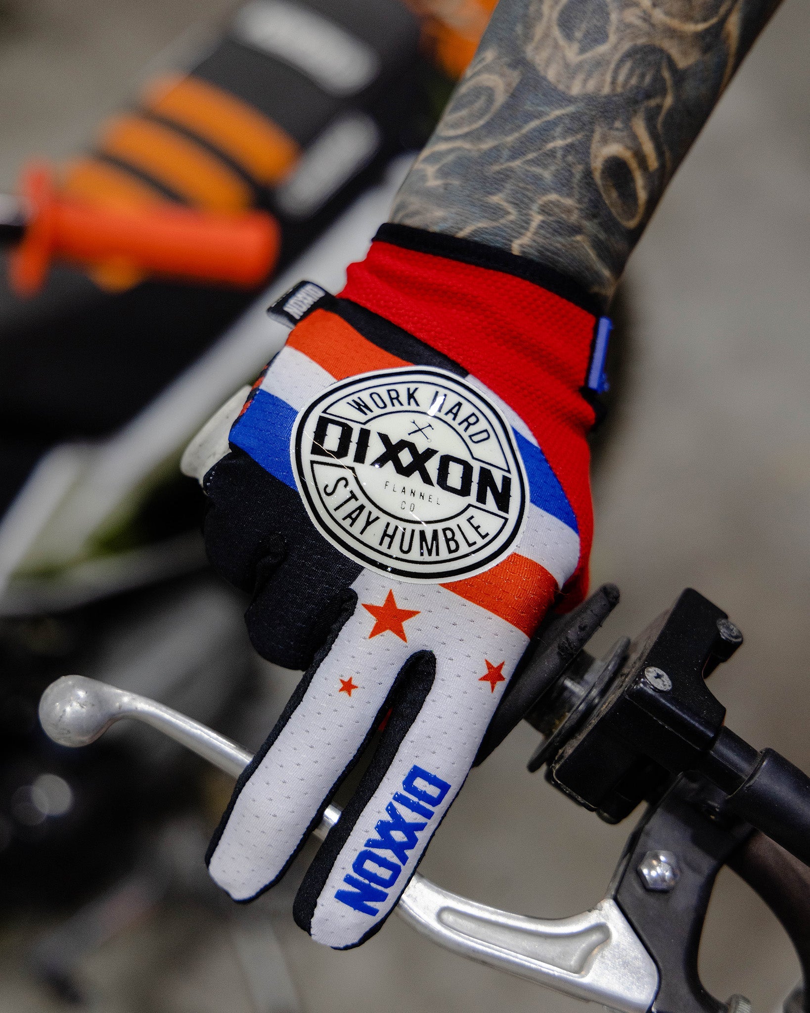 Corpo Moto Gloves - Red, White, & Blue - Dixxon Flannel Co.