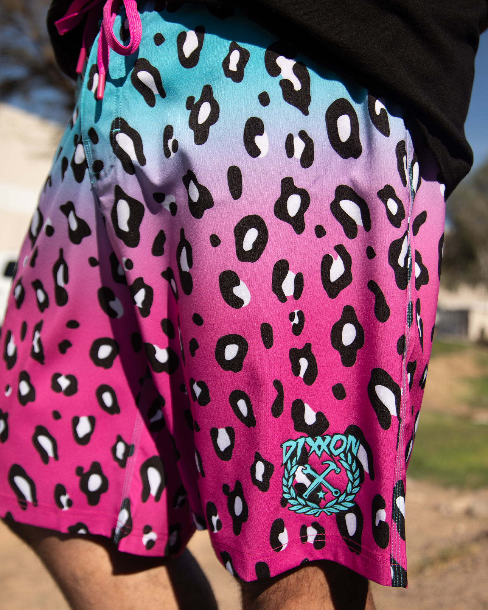 Cougar Hunter Boardshorts - Pink & Teal - Dixxon Flannel Co.