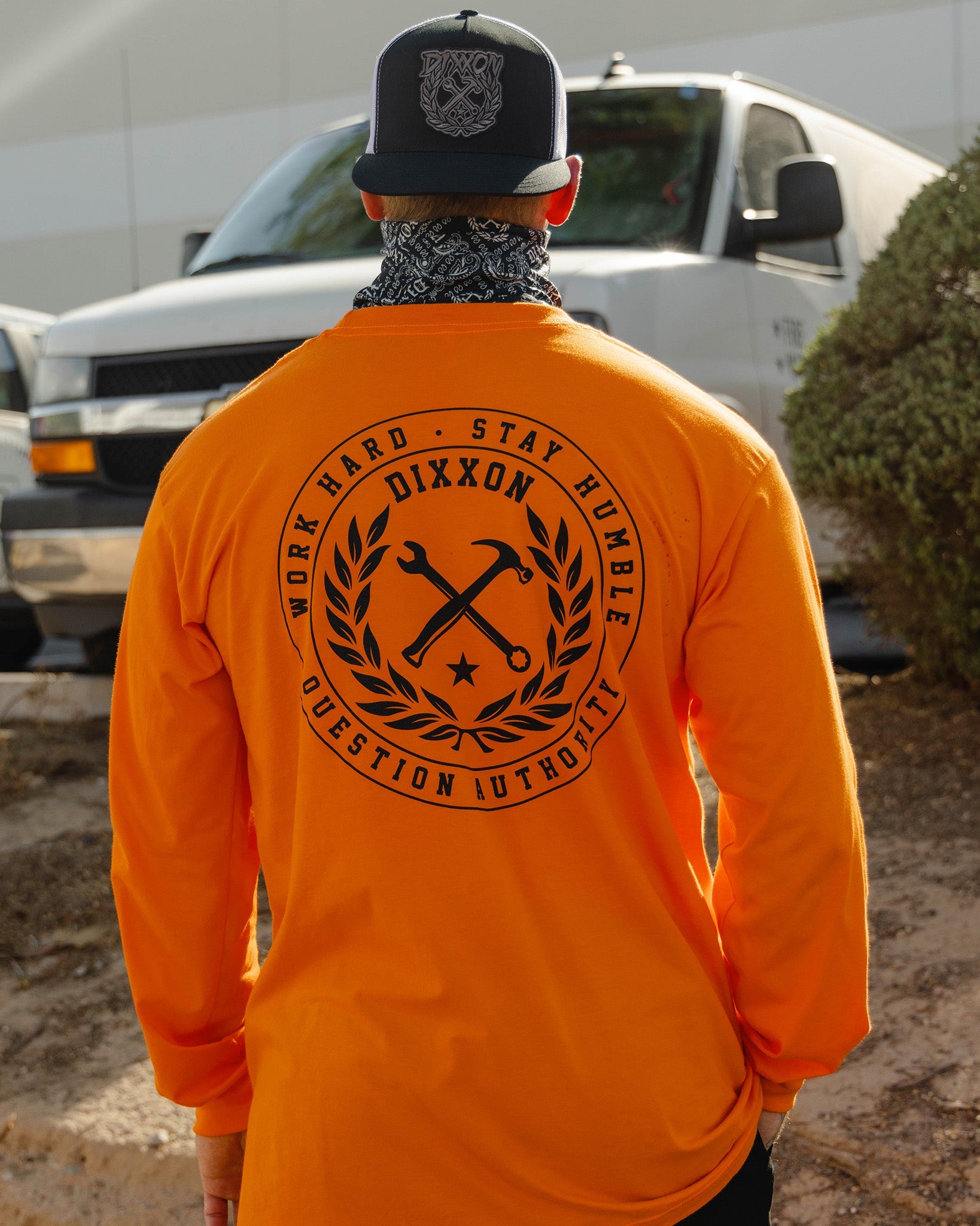 Crested Hi Vis Long Sleeve T-Shirt - Safety Orange - Dixxon Flannel Co.