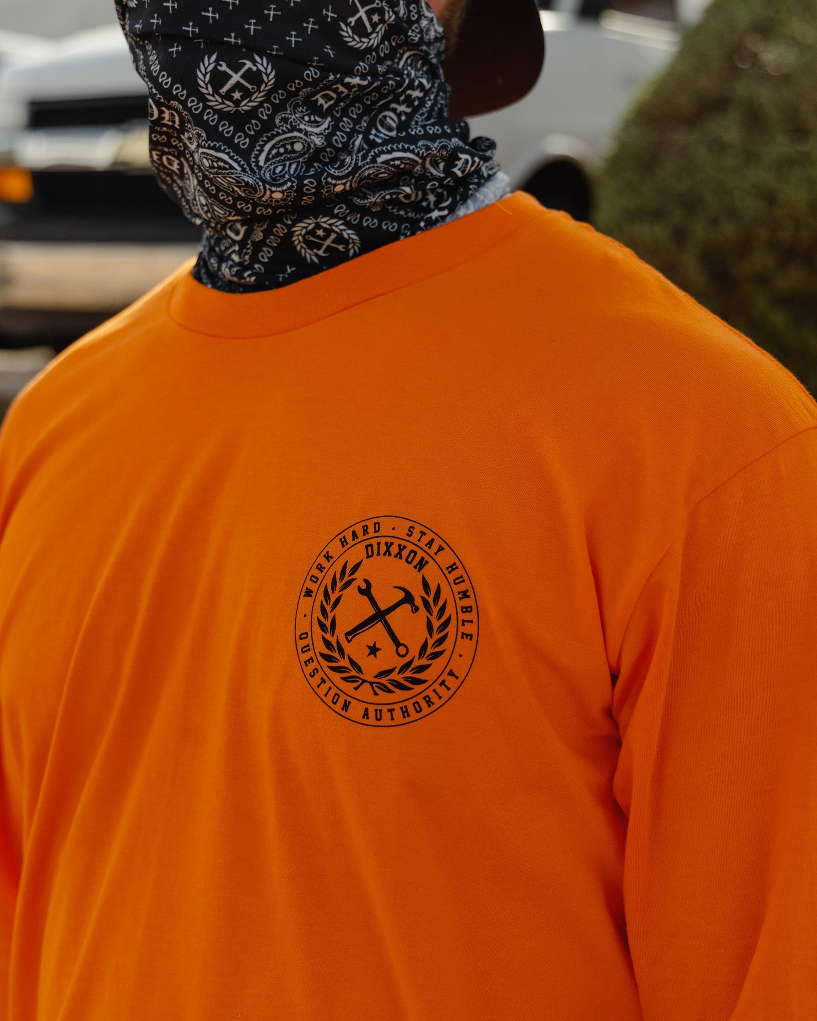 Crested Hi Vis Long Sleeve T-Shirt - Safety Orange - Dixxon Flannel Co.