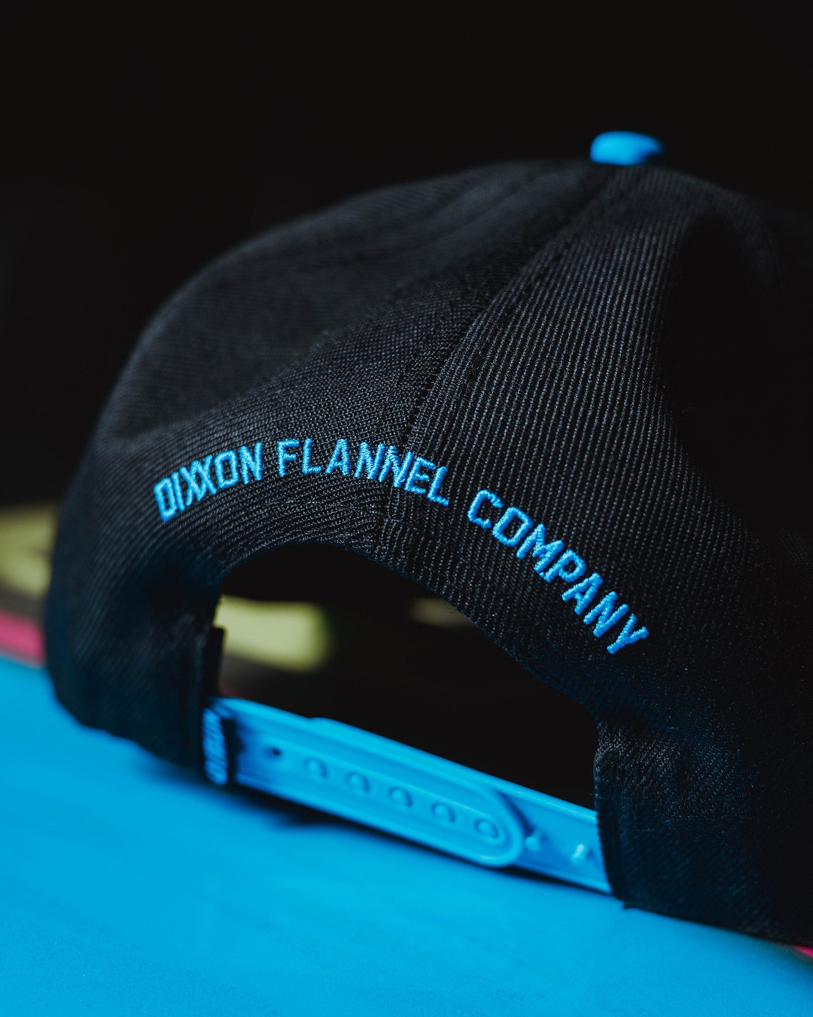 Cyan Pastime Flat Bill Snapback - Black | Dixxon Flannel Co.