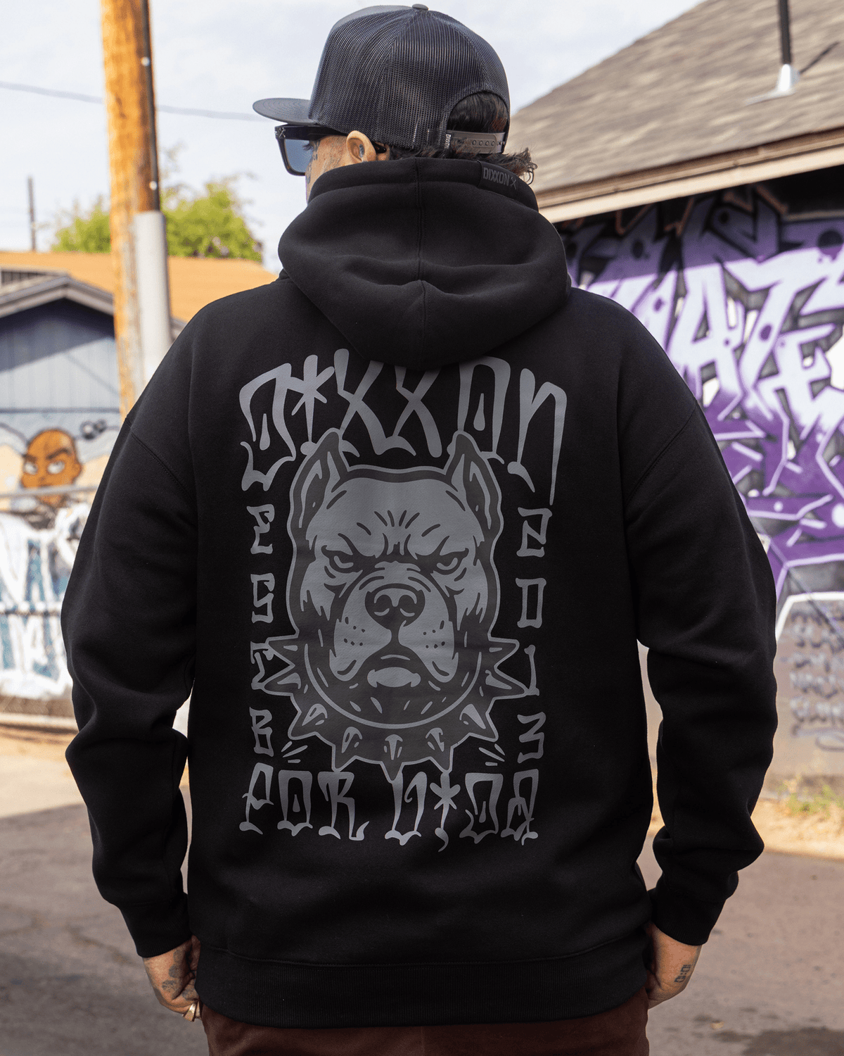 Dawg Pullover Hoodie - Black - Dixxon Flannel Co. view 1