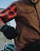 Deadwood Suede Leather Vest - Mahogany - Dixxon Flannel Co.