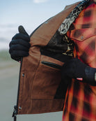 Deadwood Suede Leather Vest - Mahogany - Dixxon Flannel Co.