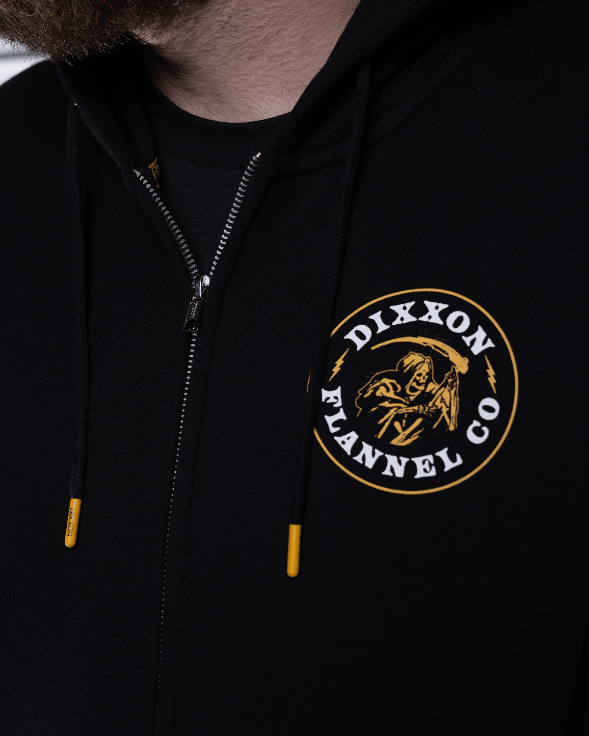 Death Boy Zip Up Hoodie - Black - view 9