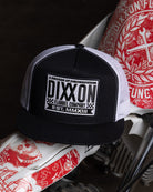 Decade Flat Bill Trucker Snapback - Black & White - Dixxon Flannel Co.