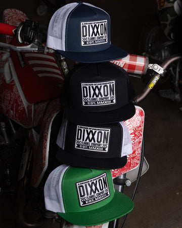 Decade Flat Bill Trucker Snapback - Black & White | Dixxon Flannel Co.