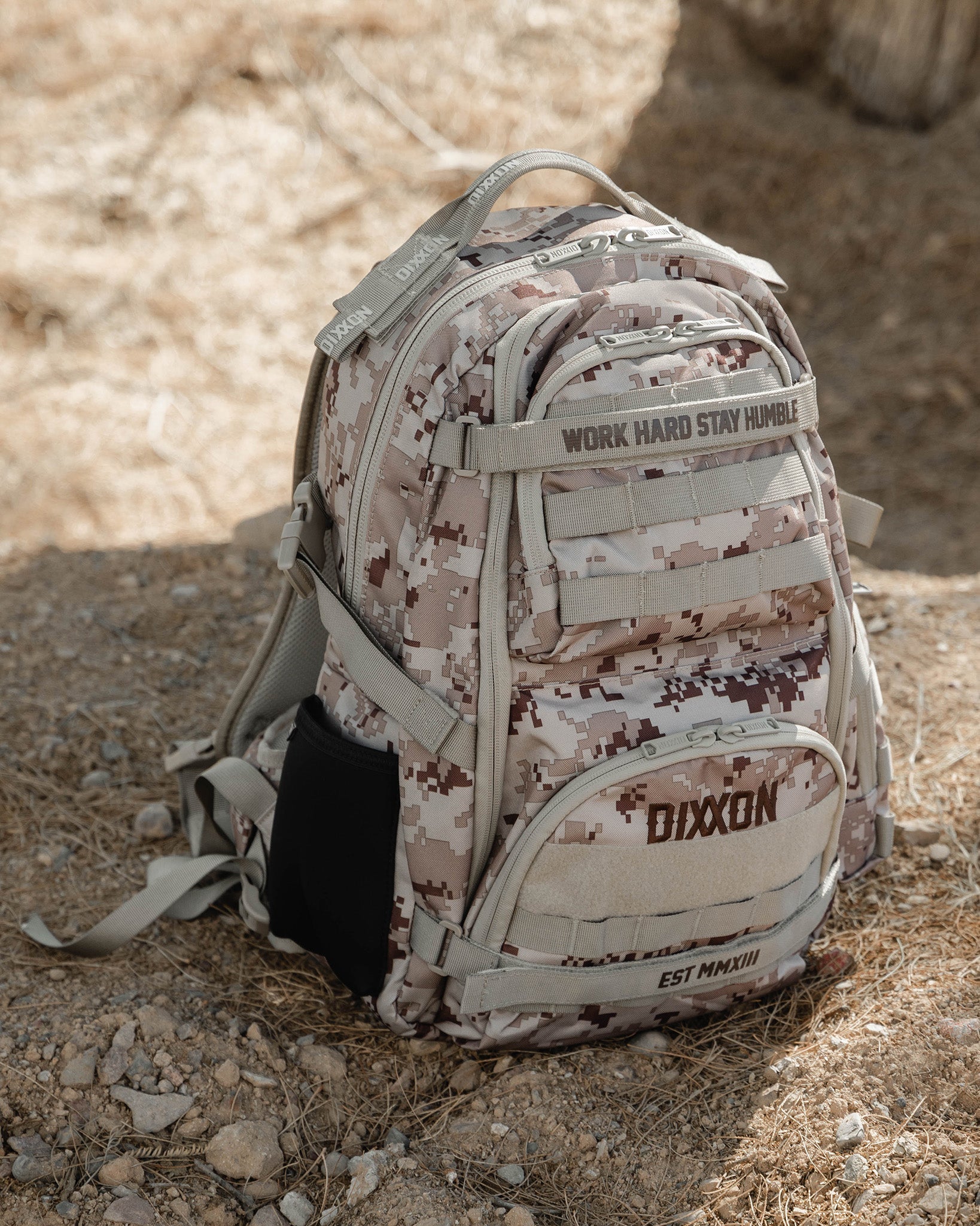 fuckthisindustry backpack リュック camo Desert Storm Tactical Backpack | Dixxon Flannel Co.