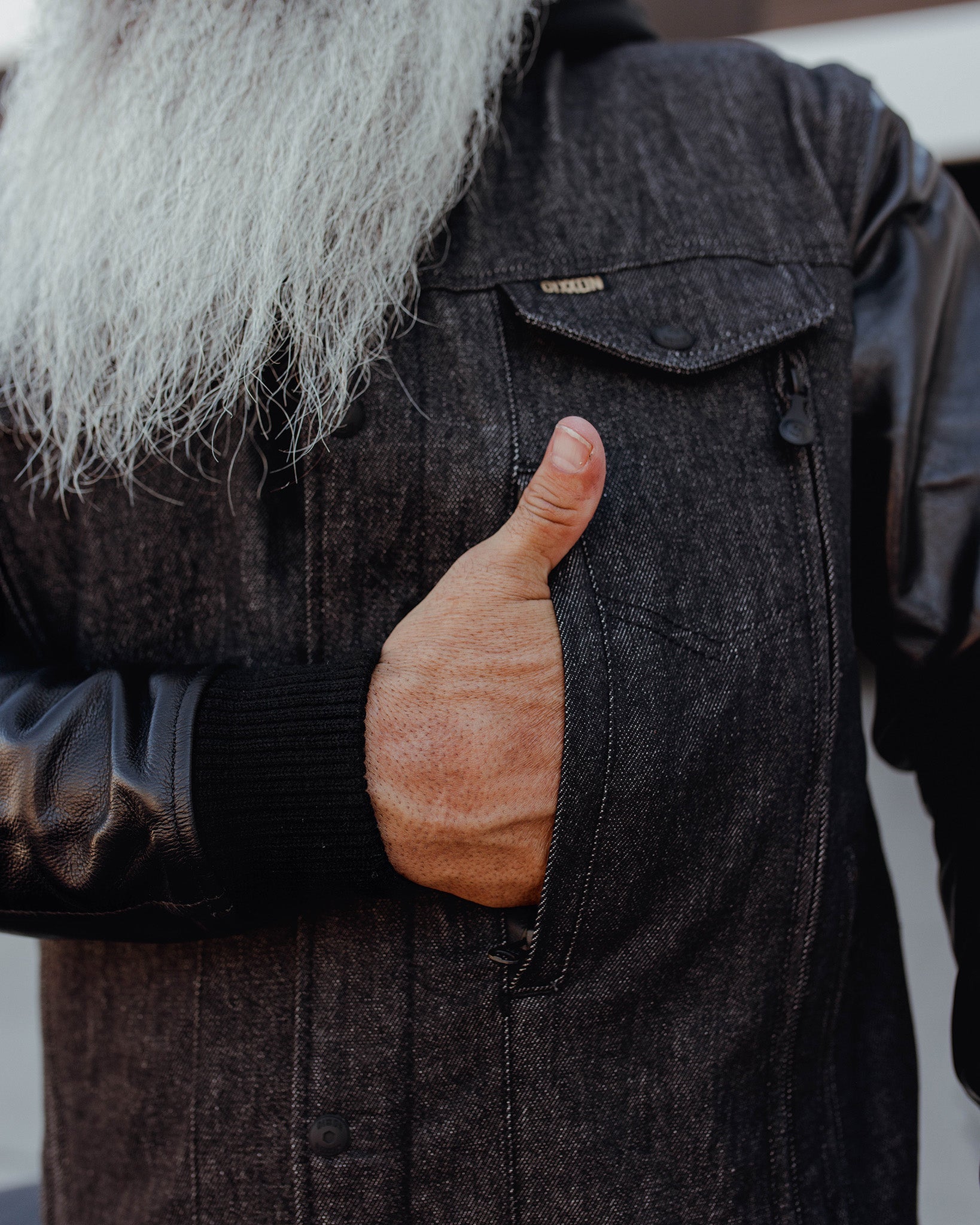 Dixxon Dillinger Denim & Leather Jacket - Black: Shop Now