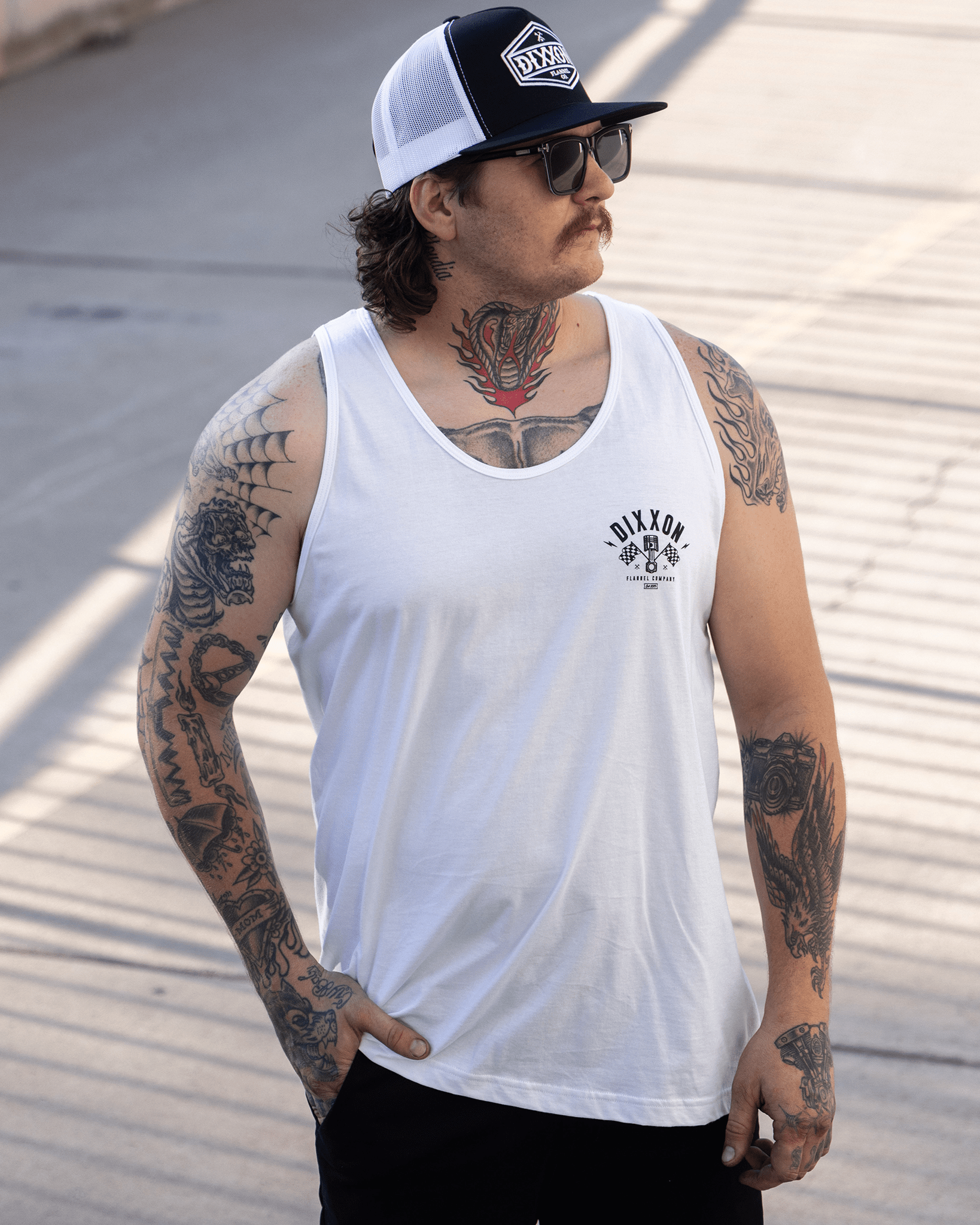 Driver Tank - White - Dixxon Flannel Co. view 5