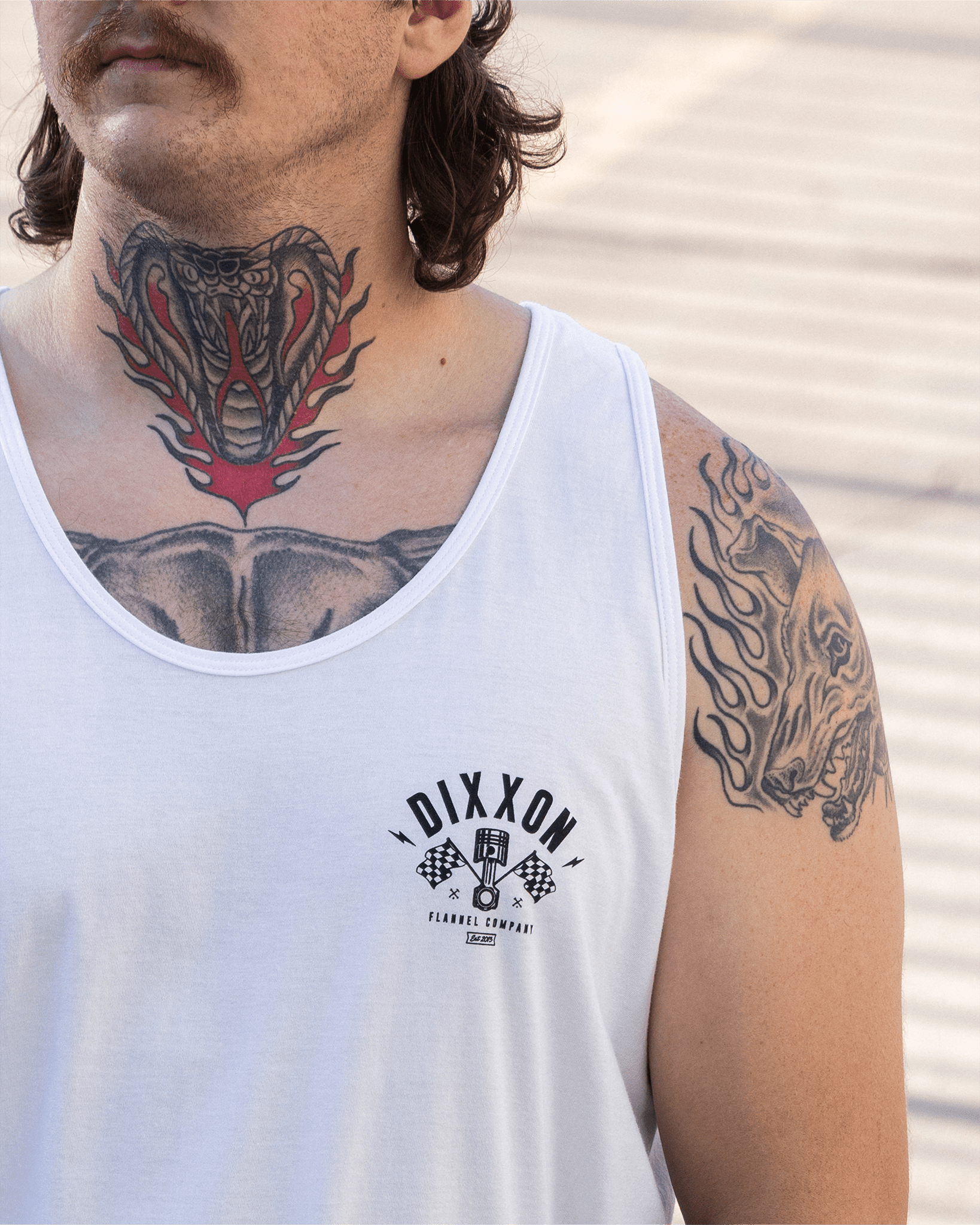 Driver Tank - White - Dixxon Flannel Co. view 4
