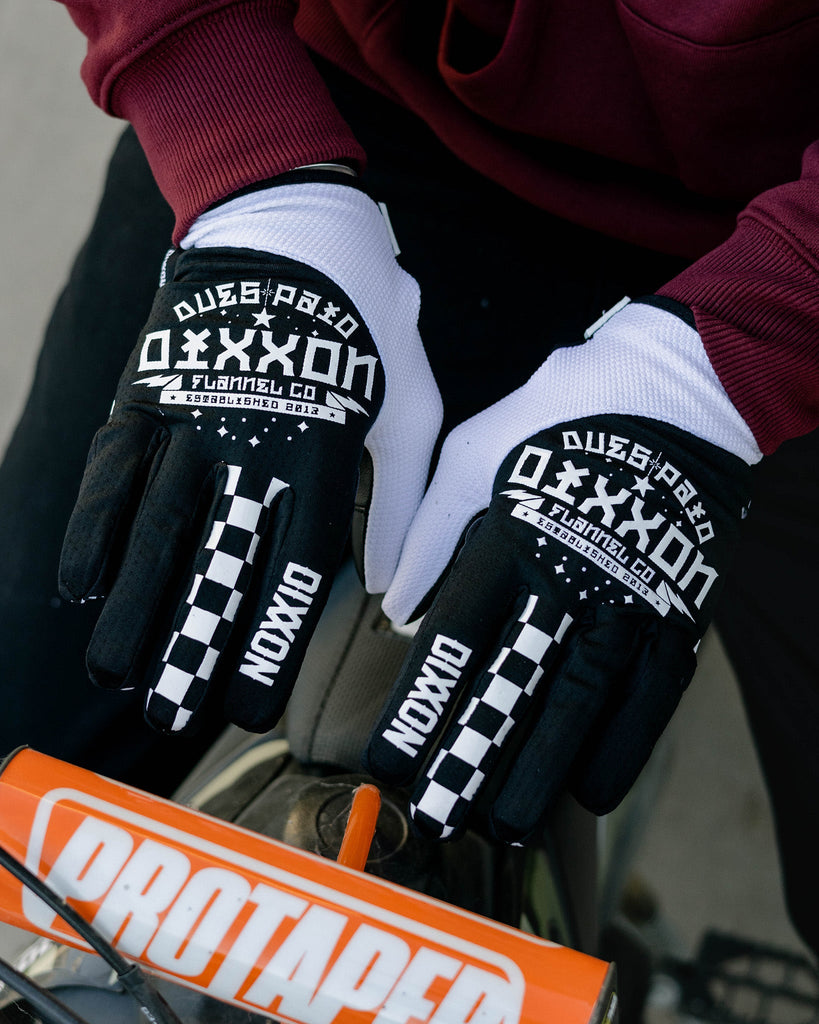 Dues Paid Moto Gloves - Black & White - Dixxon Flannel Co.