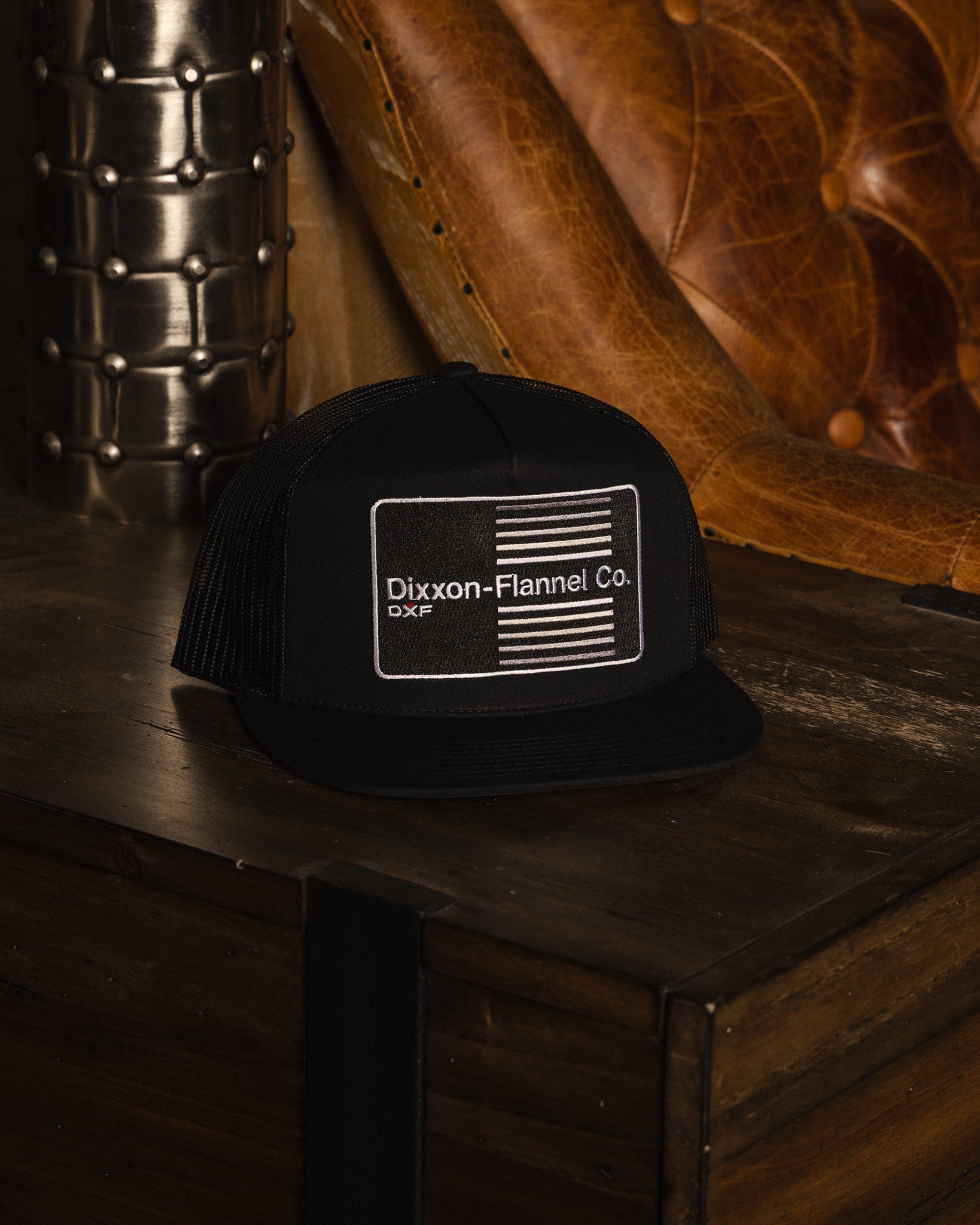 DXF Stripe Flat Bill Trucker Snapback - Dixxon Flannel Co.