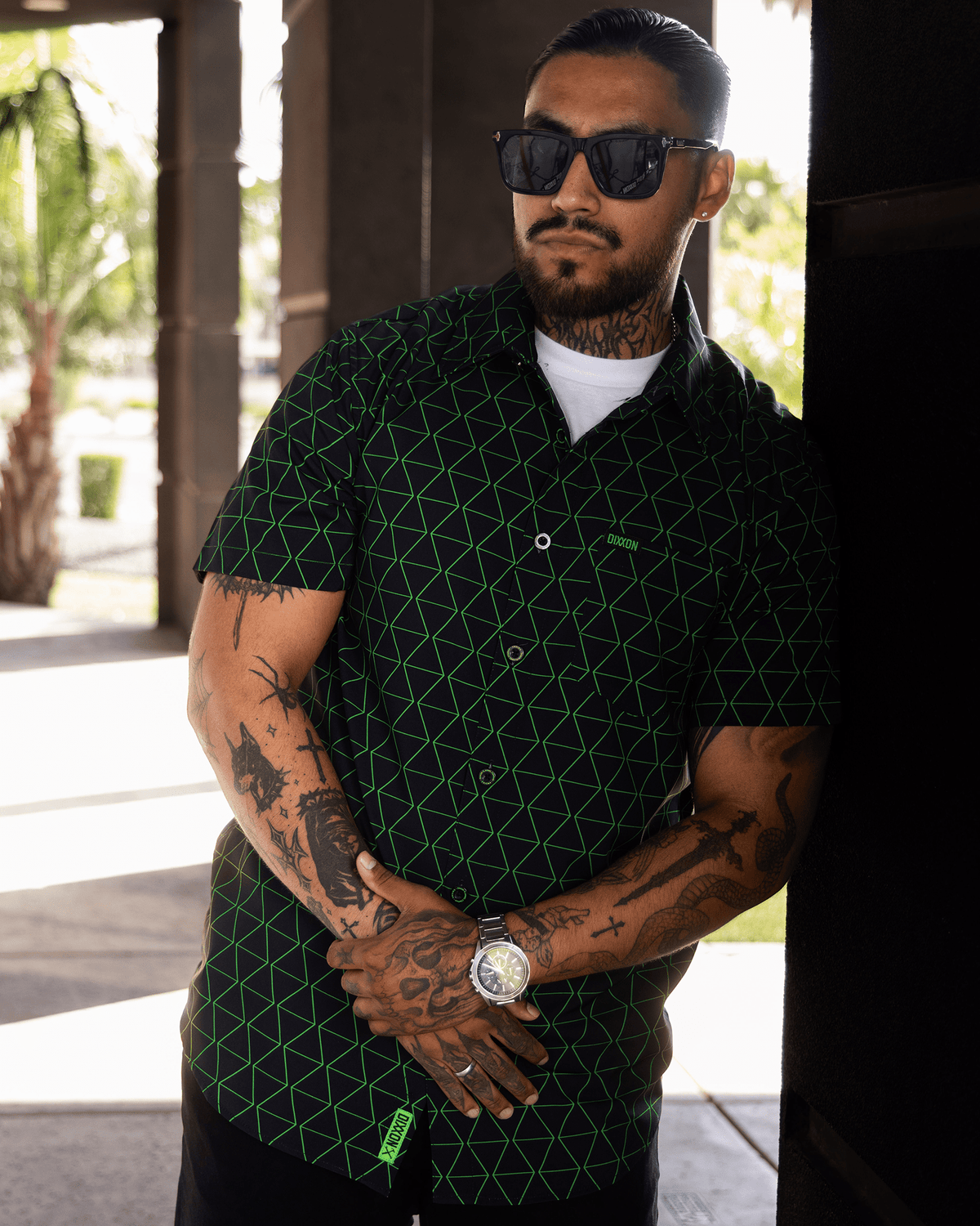 Enigma Party Shirt - Black & Green - Dixxon Flannel Co. view 6