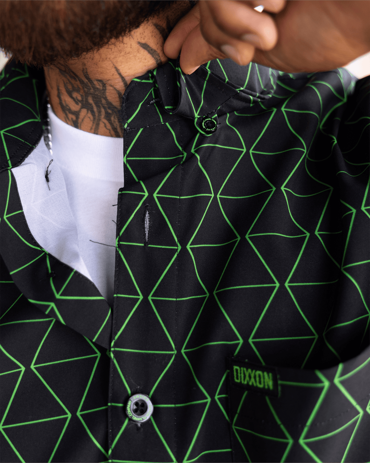 Enigma Party Shirt - Black & Green - Dixxon Flannel Co. view 5
