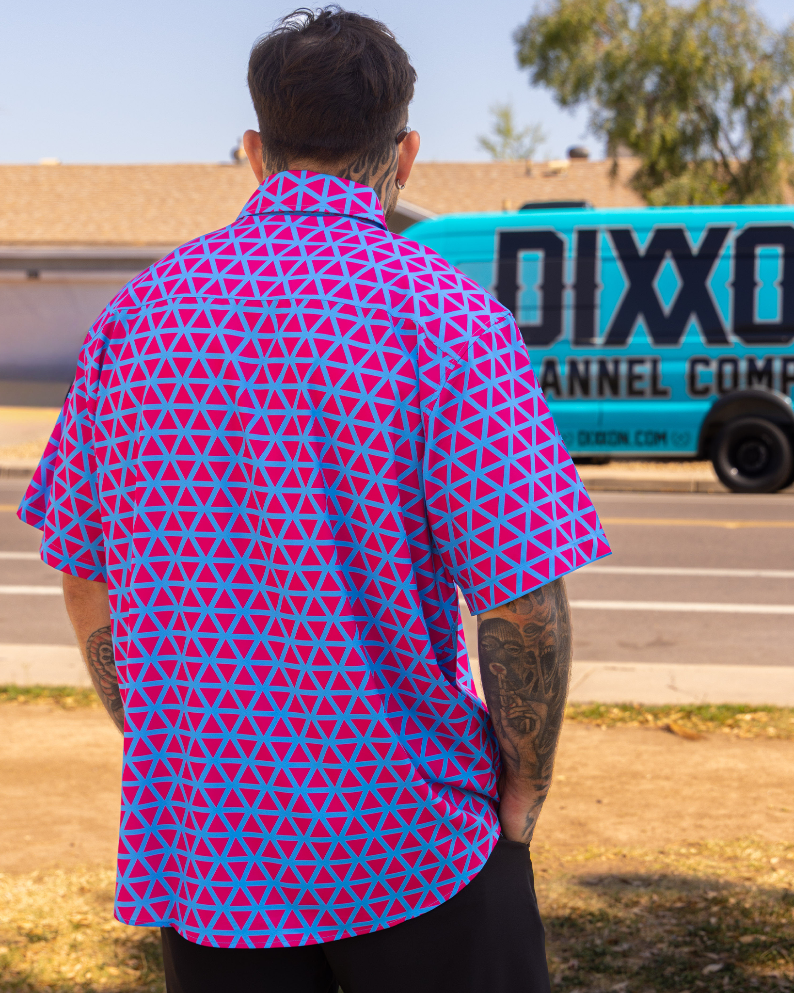Enigma Party Shirt - Pink & Blue - Dixxon Flannel Co.