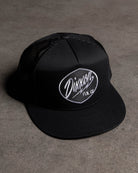 Esso Flat Bill Trucker Snapback - Black & White - Dixxon Flannel Co.