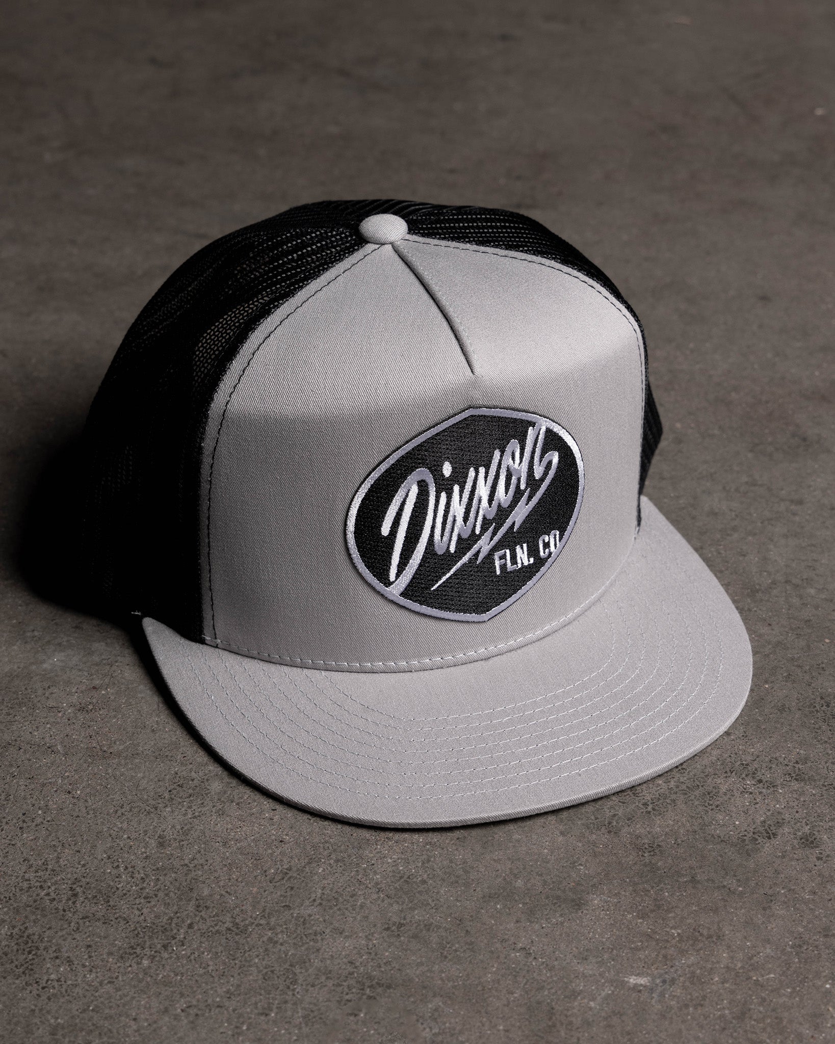 Esso Flat Bill Trucker Snapback - Black & White - Dixxon Flannel Co.
