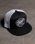 Esso Flat Bill Trucker Snapback - Black & White - Dixxon Flannel Co.