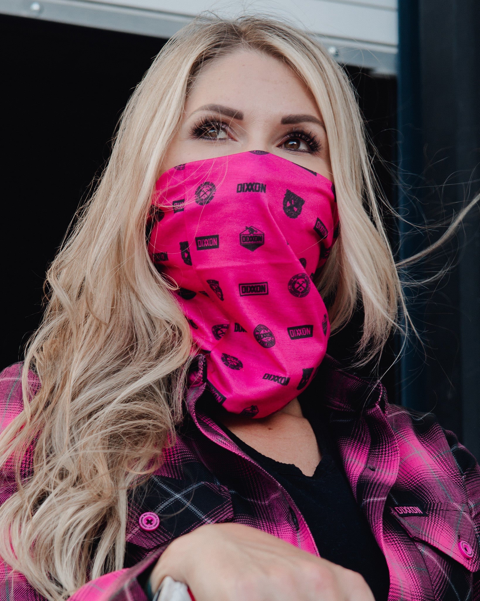 Executive Neck Gaiter - Pink & Black - Dixxon Flannel Co.