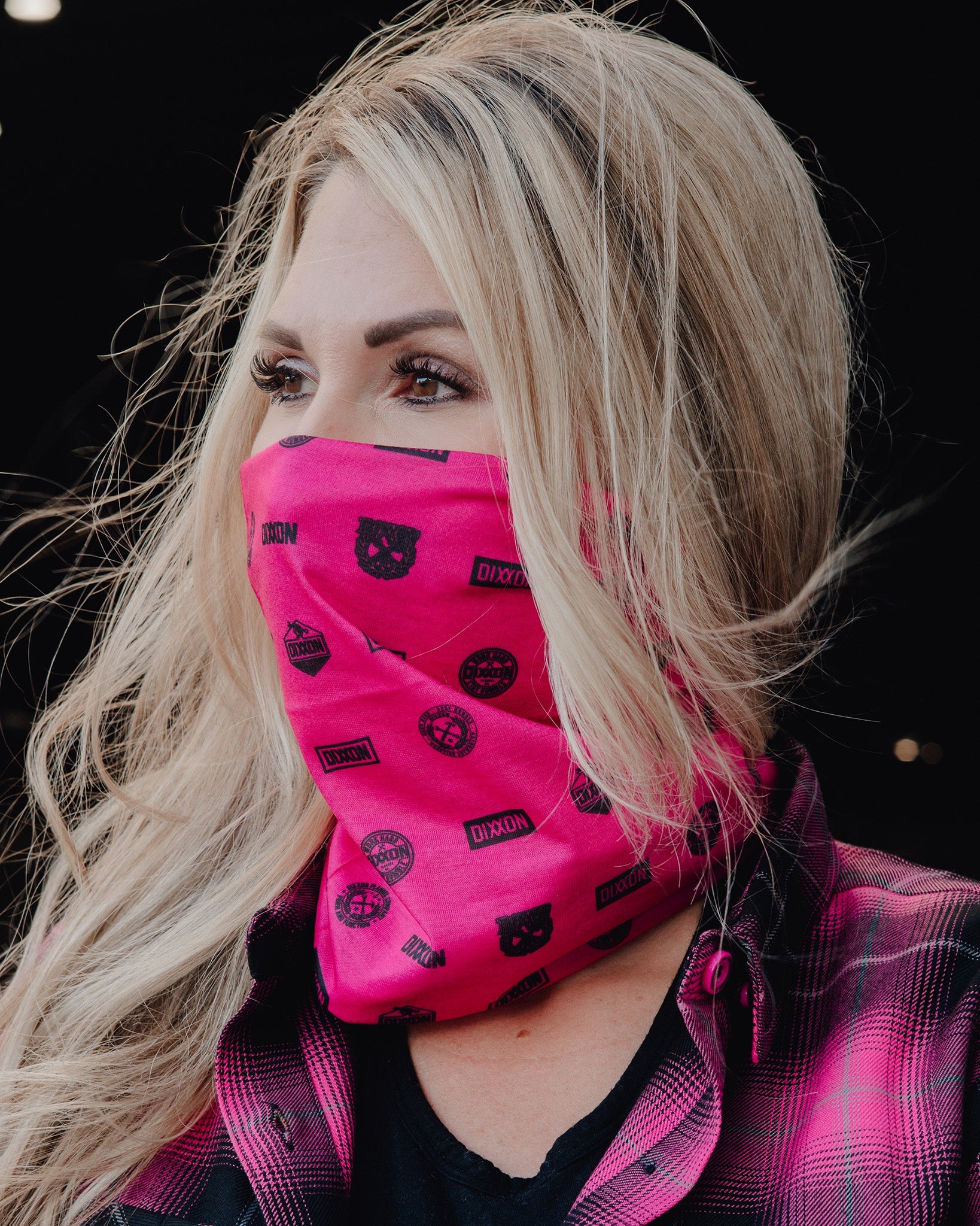 Executive Neck Gaiter - Pink & Black - Dixxon Flannel Co.