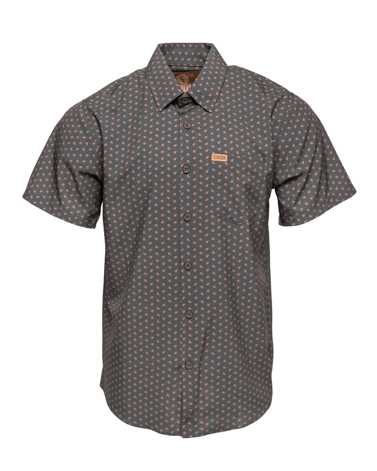 F Bomb Party Shirt - Charcoal & Peach - Dixxon Flannel Co. view 2