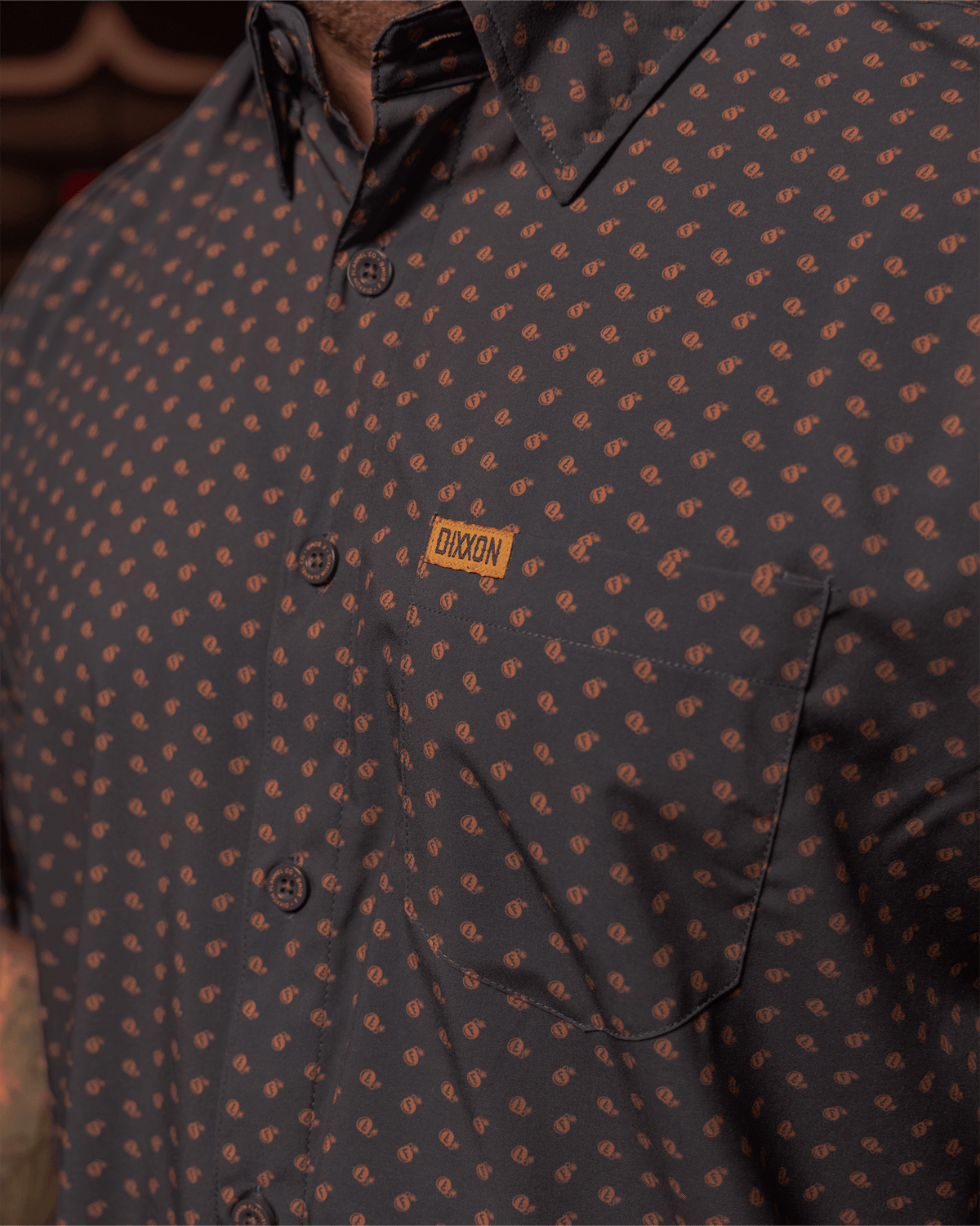 F Bomb Party Shirt - Charcoal & Peach - Dixxon Flannel Co. view 5