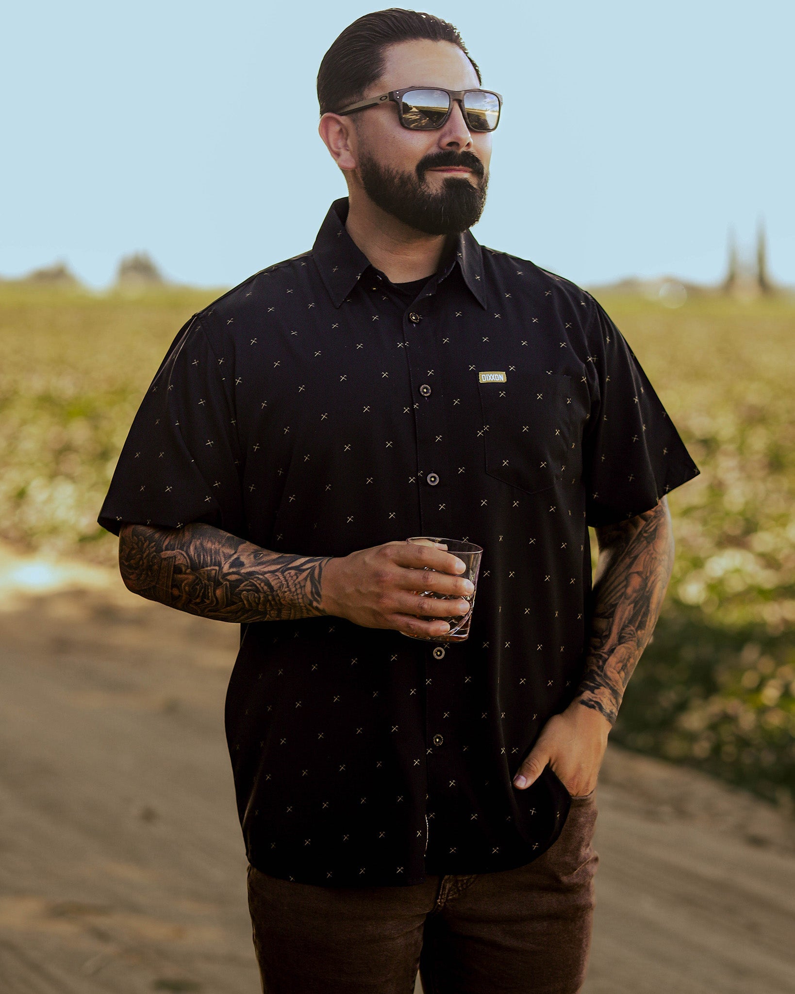 Finney Party Shirt - Black & Gold - Dixxon Flannel Co.