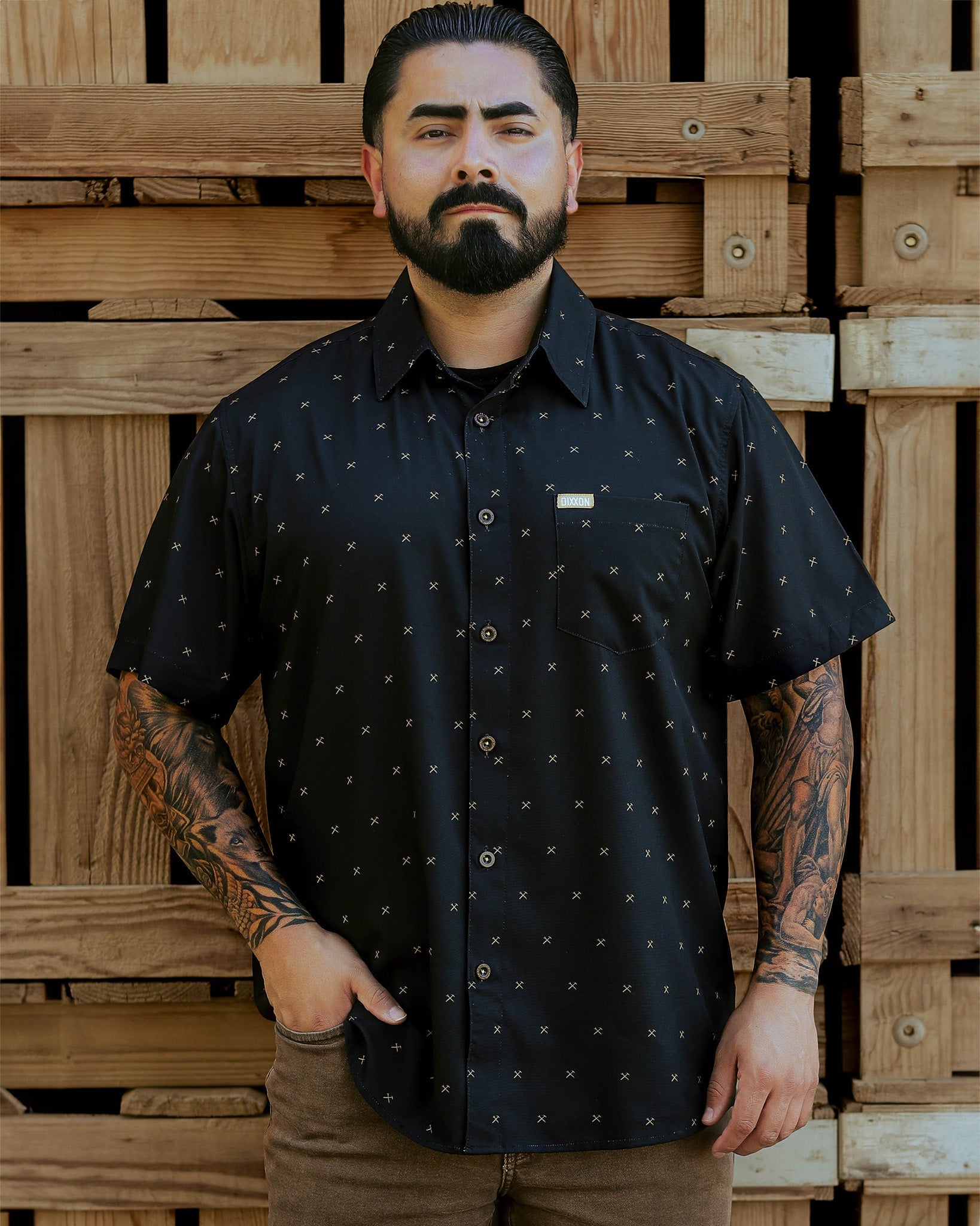 Finney Party Shirt - Black & Gold - Dixxon Flannel Co.