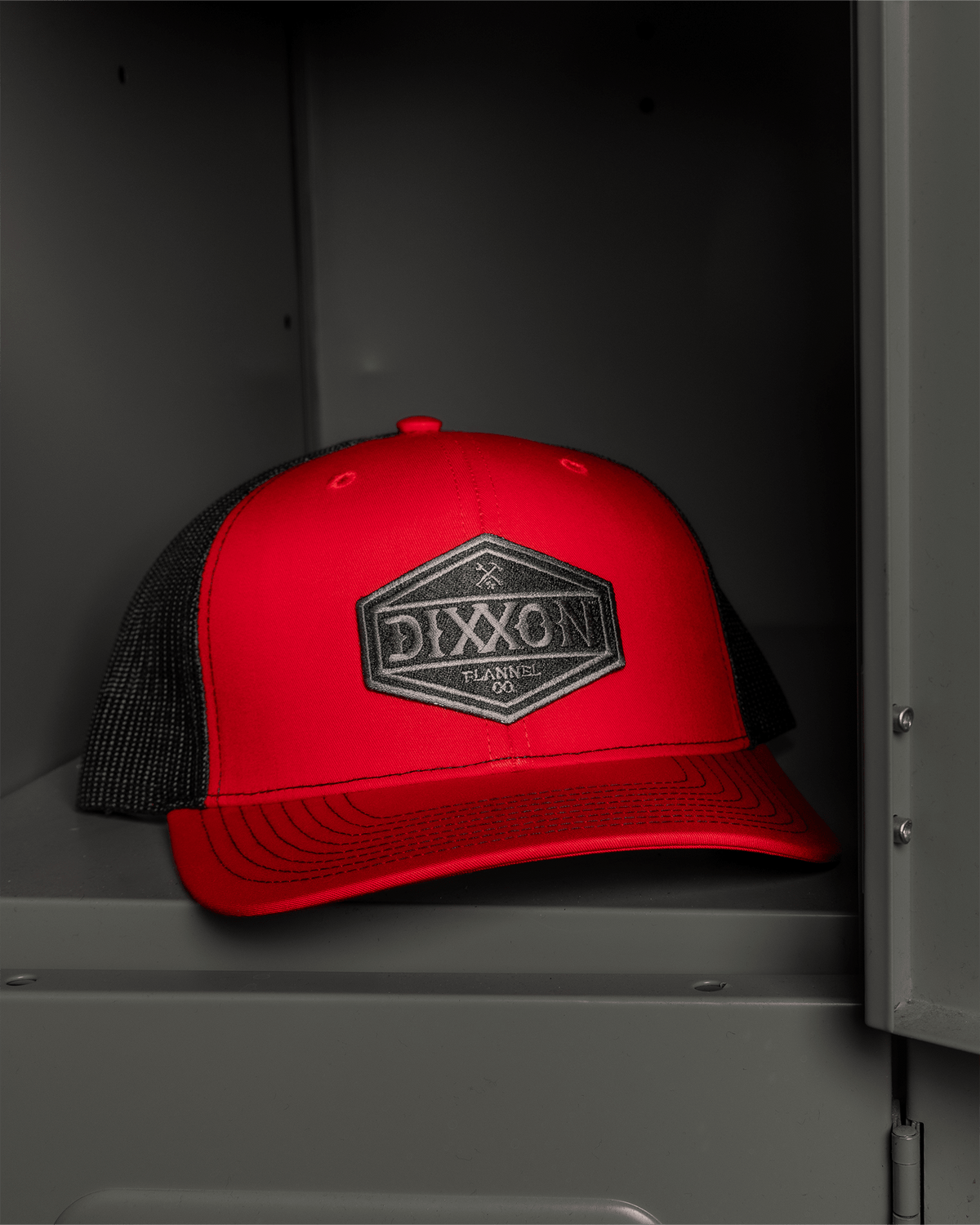 Foundry Shield Curved Bill Trucker Snapback - Black & Gray - Dixxon Flannel Co. view 2