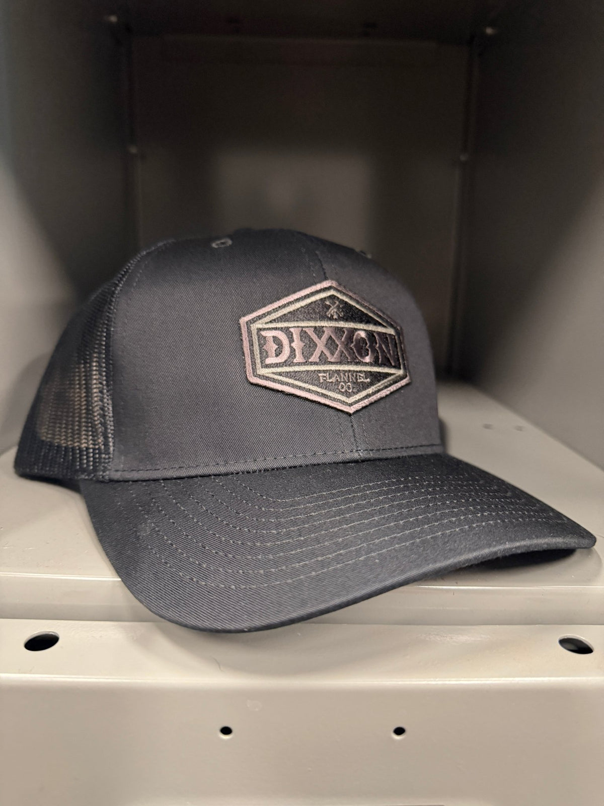 Foundry Shield Curved Bill Trucker Snapback - Black & Gray - Dixxon Flannel Co. view 4