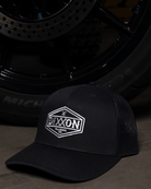 Foundry Shield Curved Bill Trucker Snapback - Black & White - Dixxon Flannel Co.