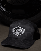 Foundry Shield Curved Bill Trucker Snapback - Black & White - Dixxon Flannel Co.