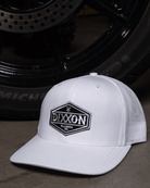 Foundry Shield Curved Bill Trucker Snapback - Black & White - Dixxon Flannel Co.