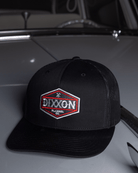 Foundry Shield Curved Bill Trucker Snapback - Blue & Red - Dixxon Flannel Co.