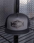 Foundry Shield Flat Bill Trucker Snapback - Black & Gray - Dixxon Flannel Co.