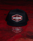Foundry Shield Flat Bill Trucker Snapback - Black & Red - Dixxon Flannel Co.
